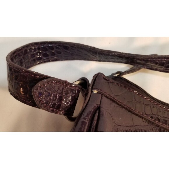 Nine West Deep Grape Purple Faux Alligator Leather Skin Purse/Bag - Picture 4 of 10